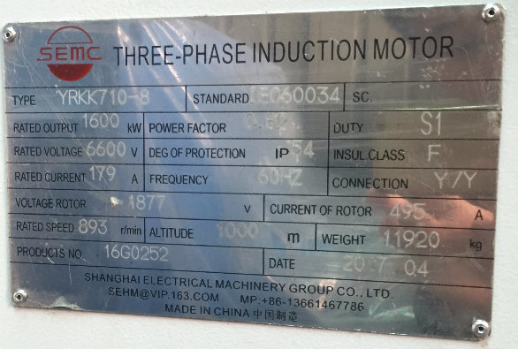 6600V Electric AC Motor