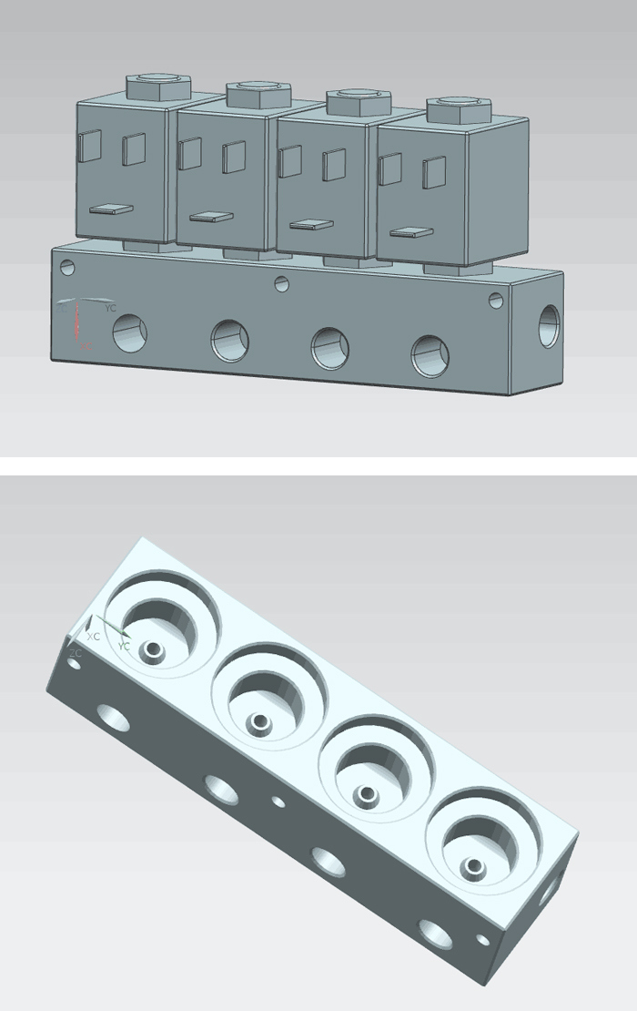 3V Series SS Manifolds Solenoid Valve with PTFE Seal