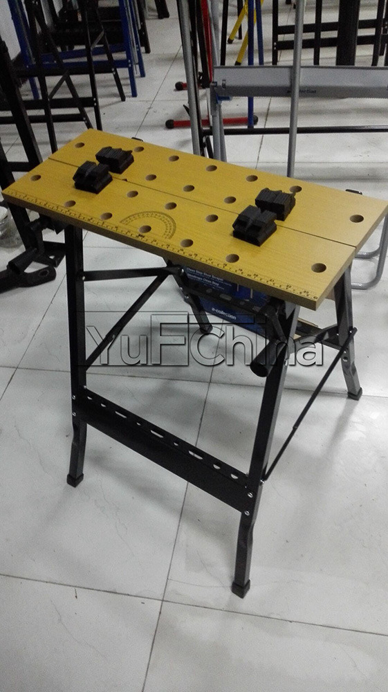 Height Adjustable Tiltable Worktop Workbench Foldable Work Table Woodworking Tools