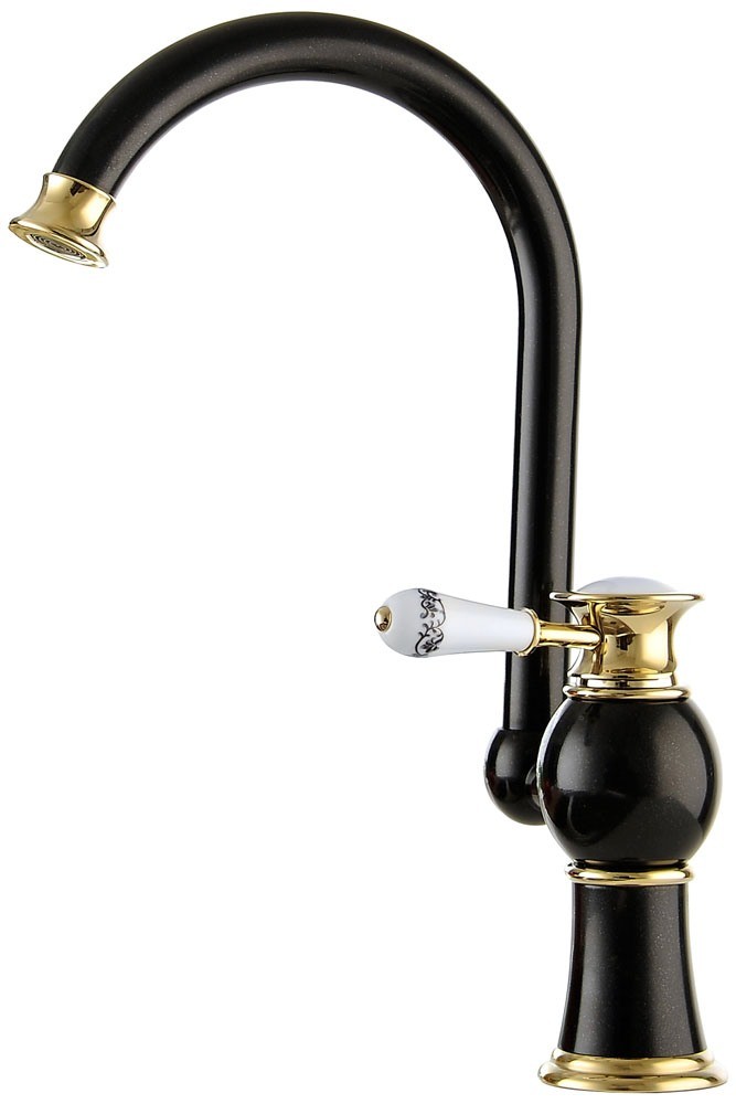 Bathroom Black Color Antique Copper Faucet