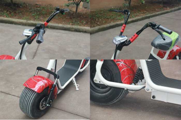 Eco-Friendly Harley Electric Scooter 800W Citycoco Scooter Fat Tire