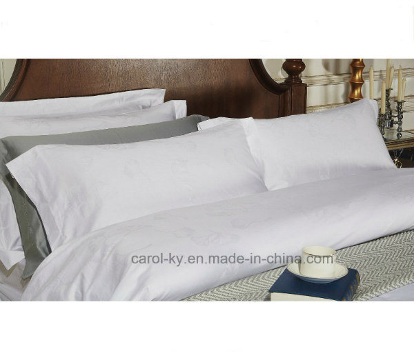 Bleached White Jacquard Hotel Bed Linen Hotel Bedding Set