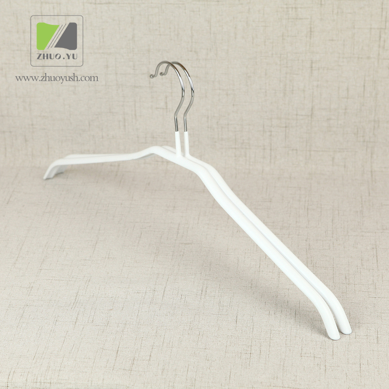 Cheaper White PVC Coated Metal Clothes Hanger for Household Used