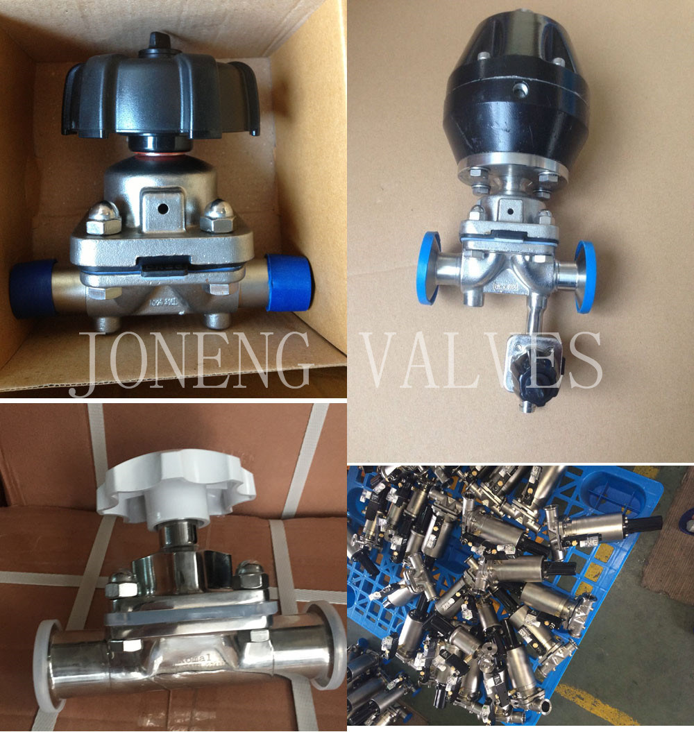 Stainless Steel Pneumatic Sanitary Diaphragm Membrane Valve (JN-DV1001)