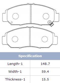 High Quality Brake Pads (D5113M) for Honda