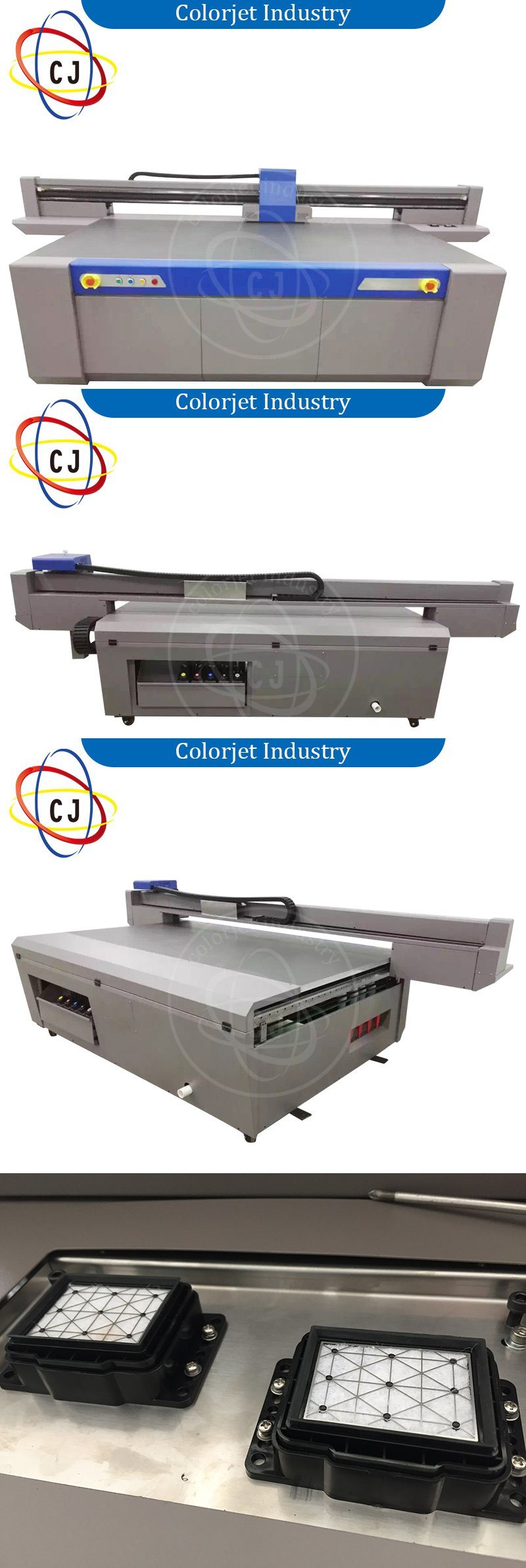 Large Format UV Flatbed Printer for Ceramic Tile/Glass/Metal/Wood/Aluminum Plastic Board/Foam Board/T-Shirt