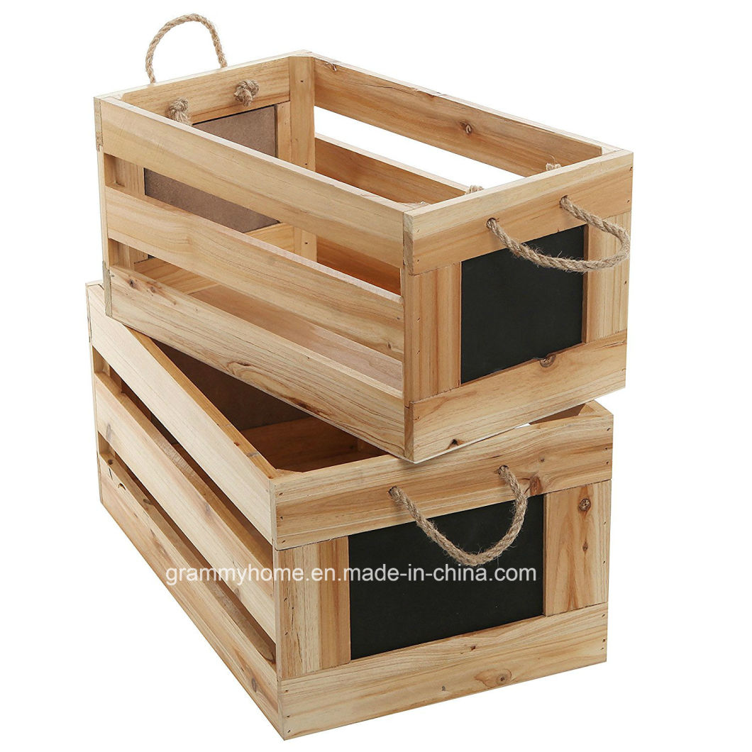 Multipurpose Storage Crates with Erasable Chalkboard Signs