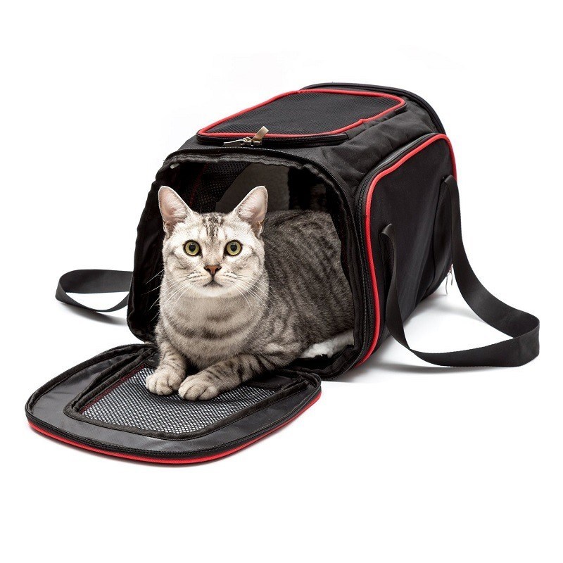 Soft Sided Flodable Bag Pet Carrier for Easy Carry on Luggage Pet Cage