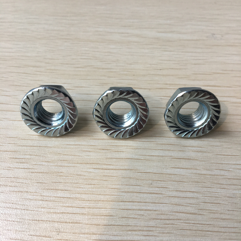 Serrated Zinc Plated Hex Flange Nuts