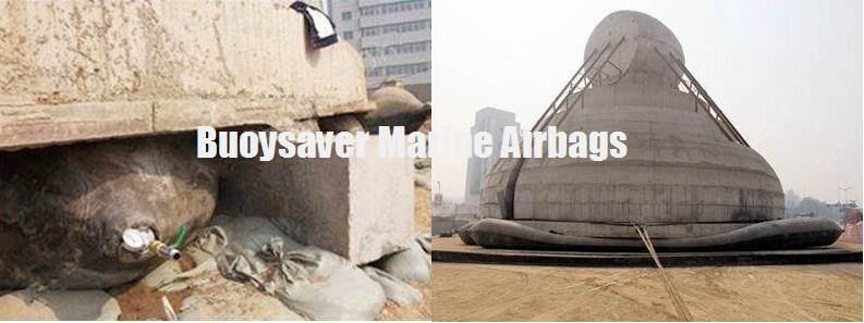 4000 Tonnage Sculpture Lifted and Moved by Rubber Airbag, China Rubber Airbag Manufacturer, Top Quality Rubber Airbag