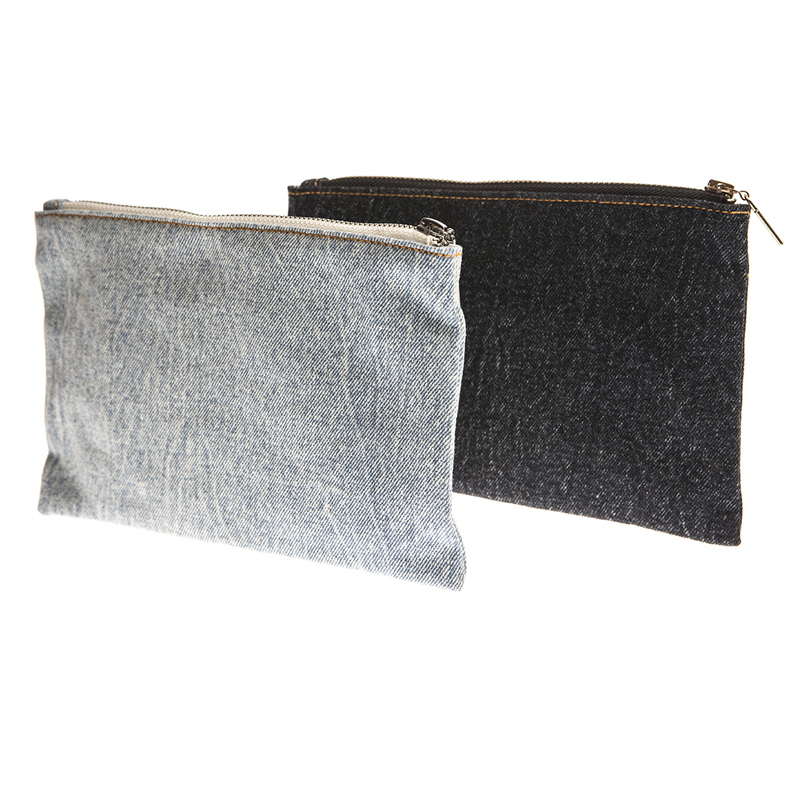 Fashion Jeans Material Travelling Cosmetic Bag Zipper Bag Tote Bag