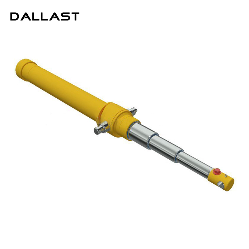 Telescopic Multi Stage Single Acting Chromed Dump Truck Mini Hydraulic Cylinder