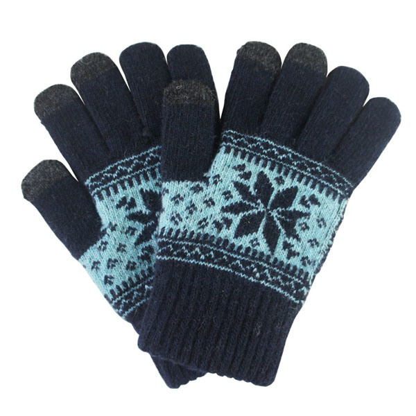 Men's Fashion Jacquard Knitted Winter Warm Touch Screen Gloves (YKY5461)