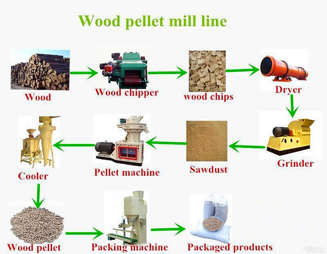 Capacity 1-4tph Pellet Size 6/8/10mm Wood Pellet Production Line for Biomass Industry