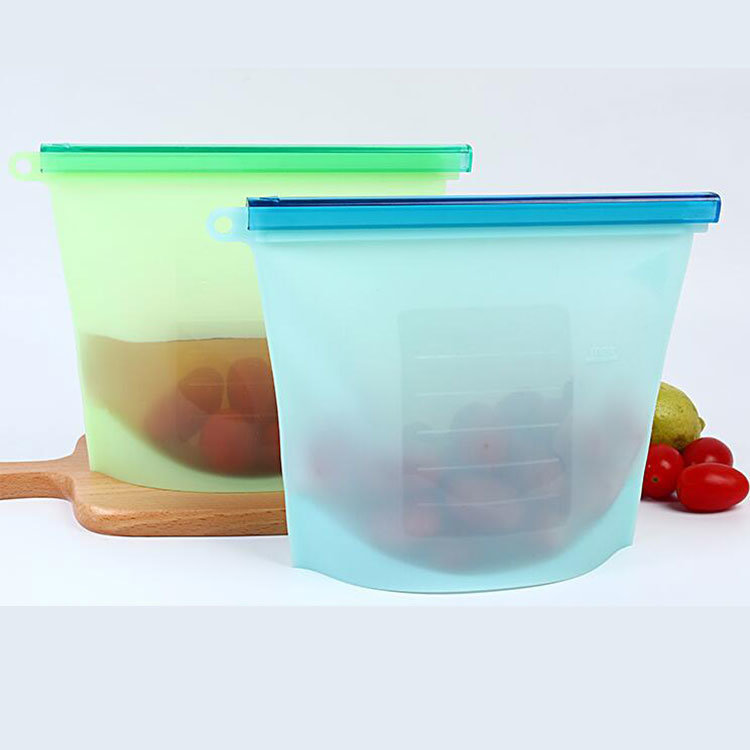 Food Grade Reusable Silicone Food Bag Vegetable Storage Bag Container for Fruits Vegetables Meat Keeping Fresh Bag