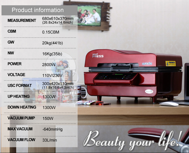 3D Sublimation Mug Heat Press Transfer Printing Machine for Sales (ST-3042)