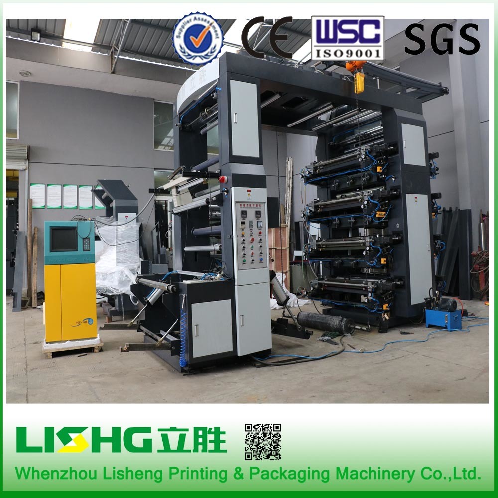 8 Color Stack Type High Speed Flexo Printing Machine