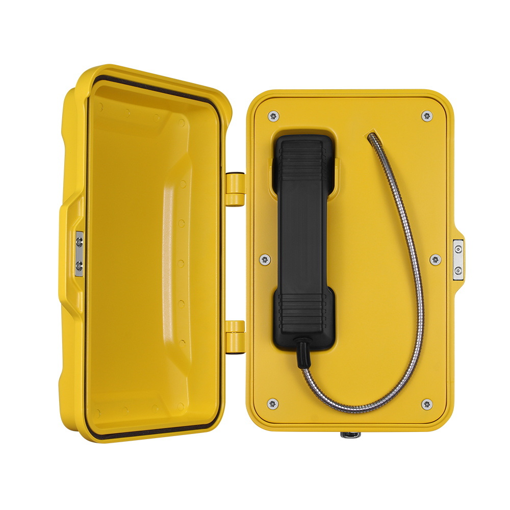 Vandal Resistant Weatherproof Industrial Hotline Telephone, Rugged Ringdown Emergency Telephone