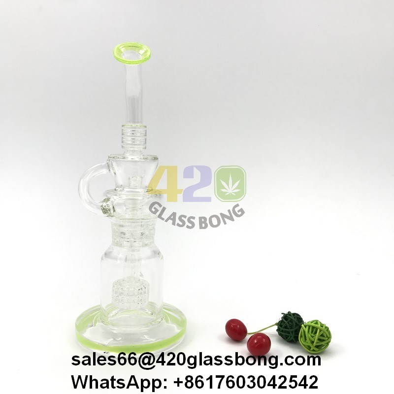 Heady Glass Pipe/Waterpipe/Crafts with Double Tyre Perc Headshop First Choice