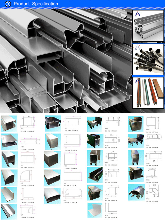 Wood Grain Aluminium Profile for Building Material (BA-010)