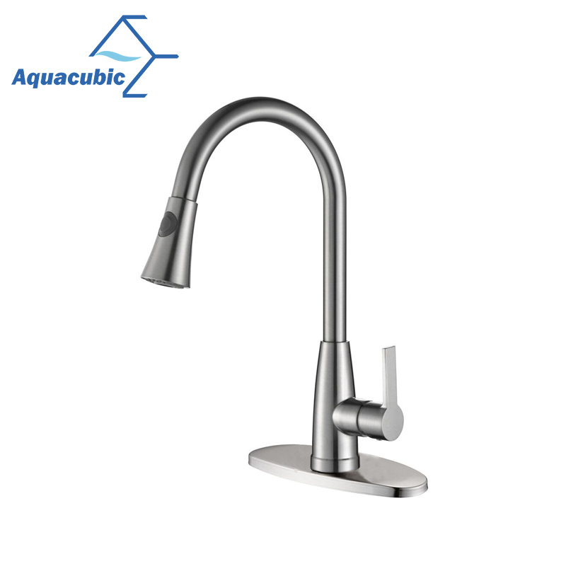 Health Pull Down Kitchen Sink Faucet with Deck Plate (AFAF7820-5)