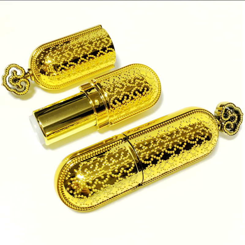 Gold Chinese Style Lipstick Tube for Cosmetic Packaging