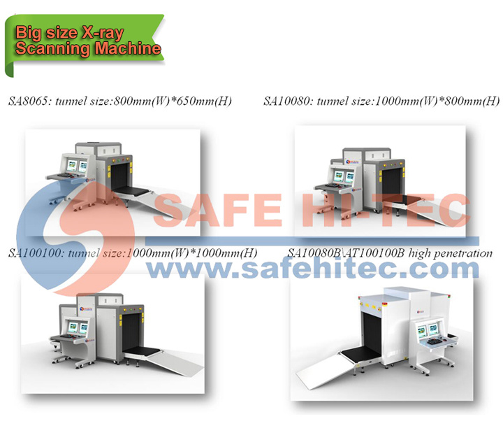 Remote Control Baggage Screening Xray Scanning Machine for Building SA100100