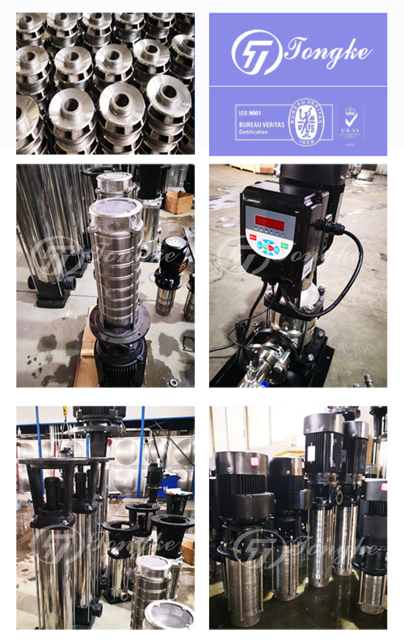 Stainless Steel Electric Vertical Multistage Centrifugal Pipeline Boost Water Pump