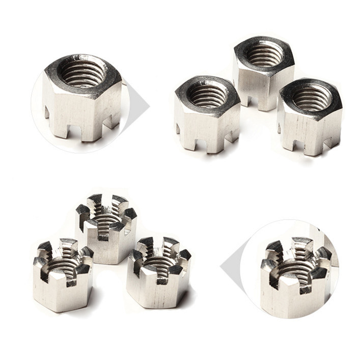 GB6178 Stainless Steel M12 Hexagon Slotted and Castle Nut