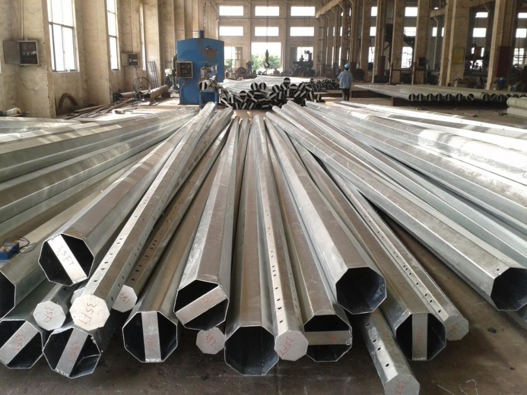 69kv 35FT 10670mm Length Eelectric Steel Pole