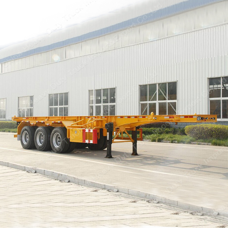 Factory Sale 40FT Container Transporting Skeleton Truck Trailer