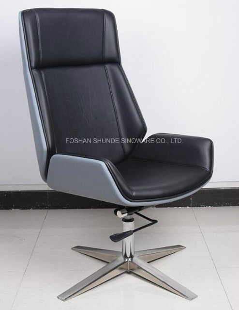 Popular Modern Wood Design Swivel PU Chair