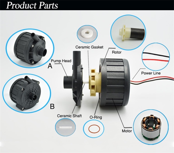 Silent 12V Mattress or Floor Heating Circulation Pump