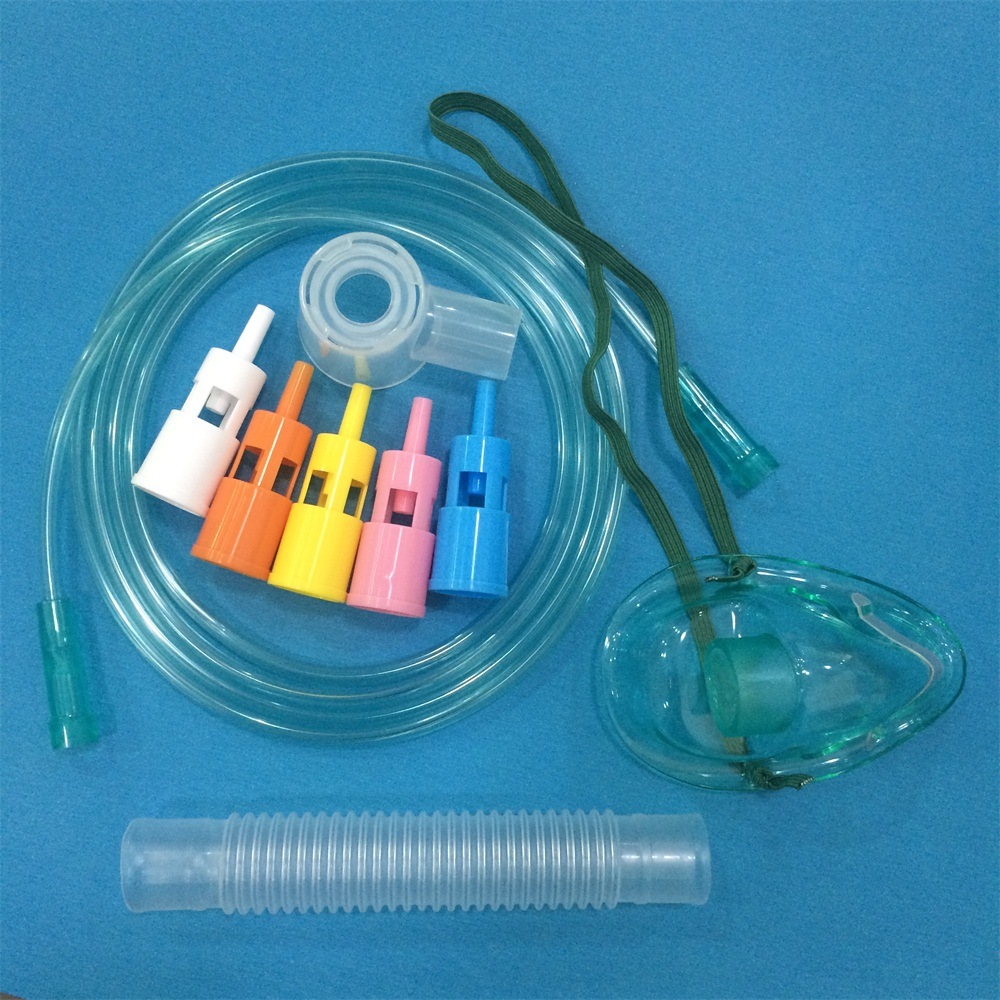 Medical Equipment Disposable and Adjustable Venturi Mask with 5 Diluters for Different Sizes