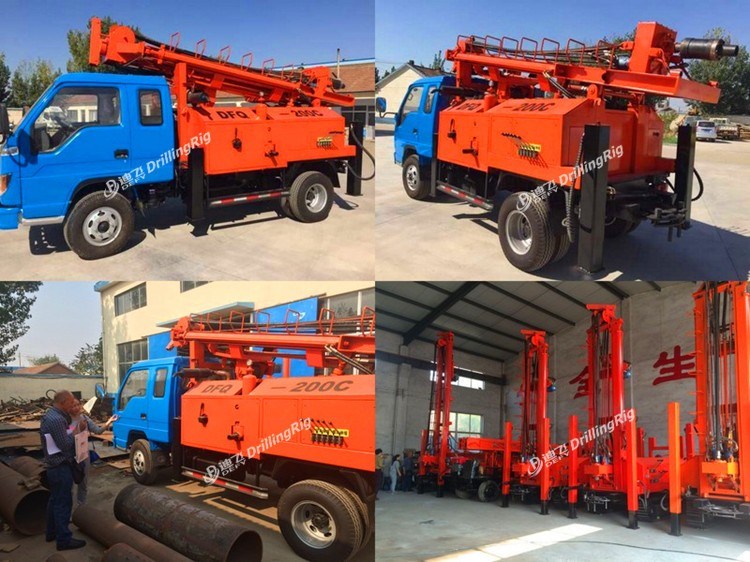 Used Truck Mounted Water Well Drilling Rig 200m Sales