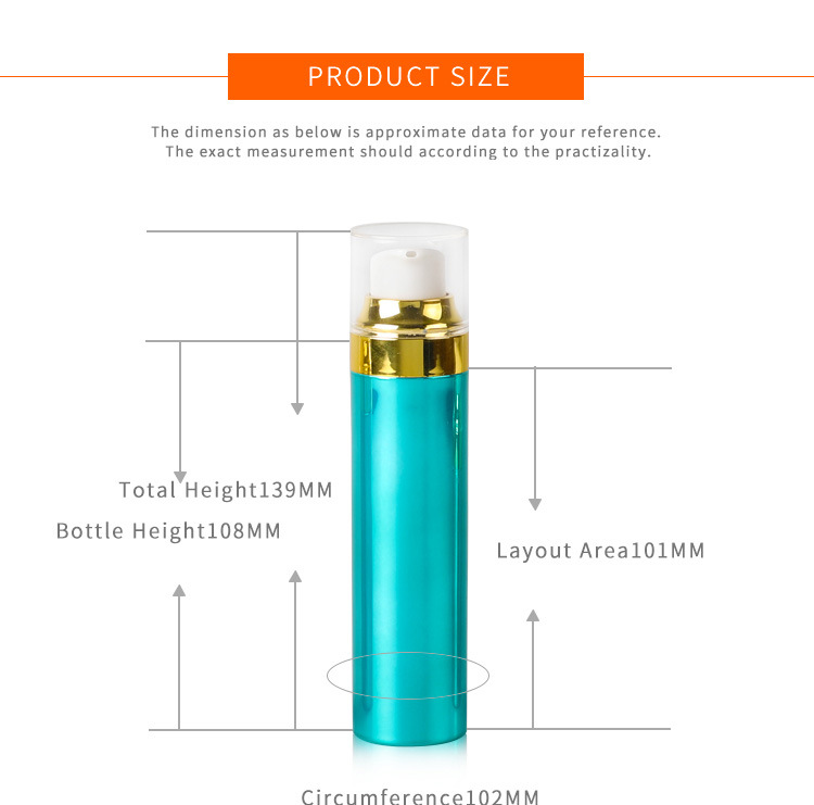 50ml Hot Sale PP Color/Logo Customized Airless Lotion Pump Bottle