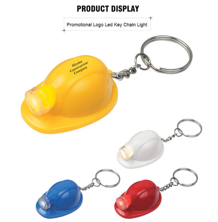 Custom Hard Plastic LED Helmet Keychain LED Bottle Opener Promotional Giveaway