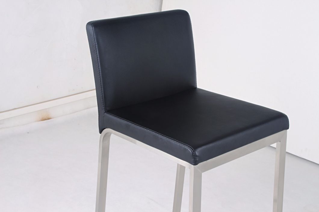 Stainless Steel High Back Bar Chair with Legs