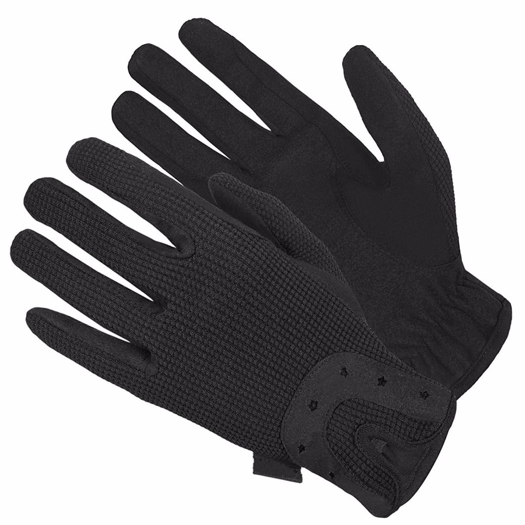 Cotton Horse Riding Gloves with Elasticated Wrists Man Women