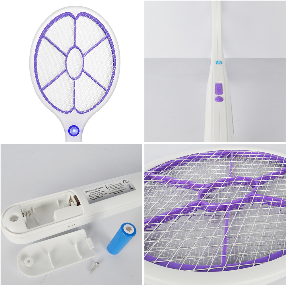 USB Rechargeable Fly Swatter with Lithium Battery