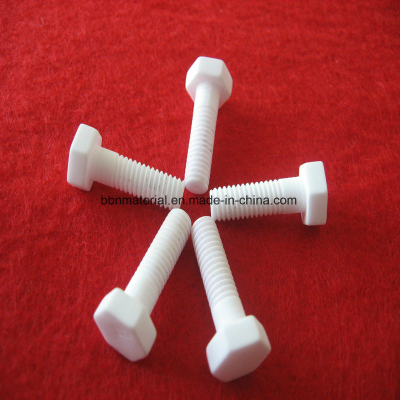 Hex Head Alumina Al2O3 Ceramic Bolt Ceramic Threaded Rod