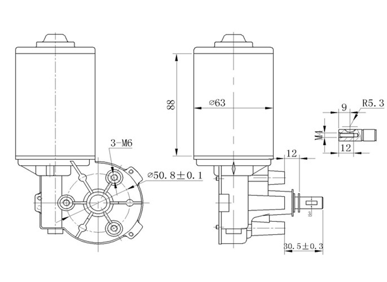 High Quality 5-200W Exhaust Fan PMDC Gear Motor for Automation