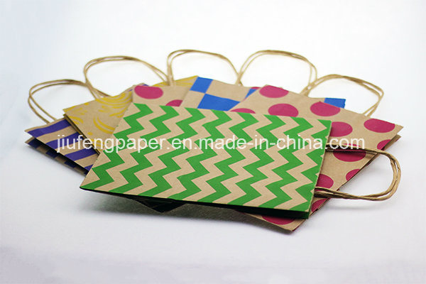 Printed Design Kraft Paper Handbag