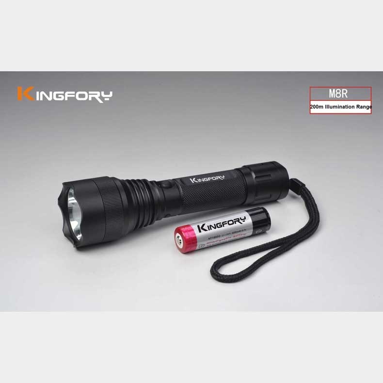 M8r 330 Lumen Rechargeable 18650 Waterproof LED Tactical Flashlight Torch