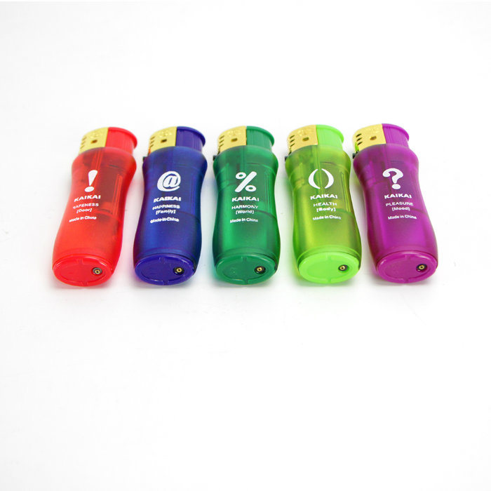Most Popular Plastic Transparent Colorful Cigarette LED Lighter