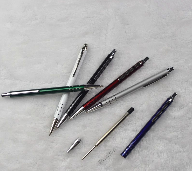 Hotel Promotional Slim Click Metal Ball Pen