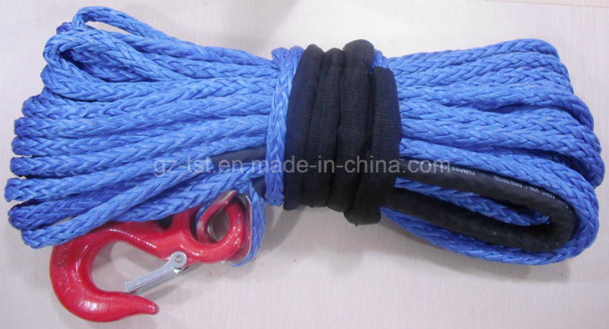 10.5t Synthetic Rope with Hook 12mmx28m for Electric Winch