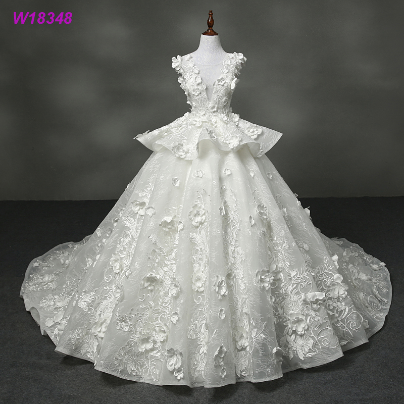 New Design Wholesale White Long Wedding Dress W18348