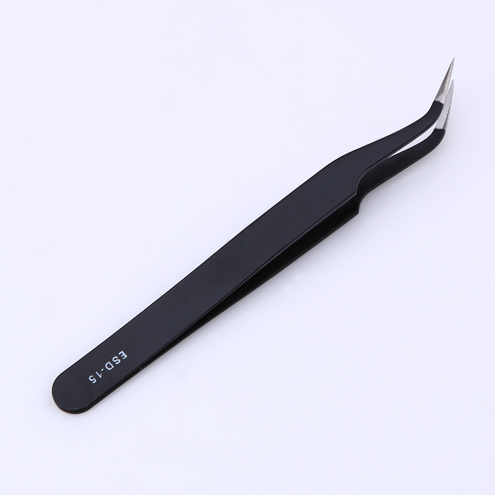 6 PCS Anti-Static Stainless Steel Tweezers Repair Maintenance Tool Kits ESD12-ESD15 Electronic Product Repair Tools