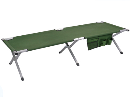 Aluminum Military Folding Bed with Side Bag (ET-YF104B)